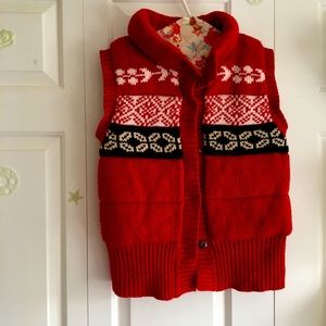 Retro Red Winter Vest